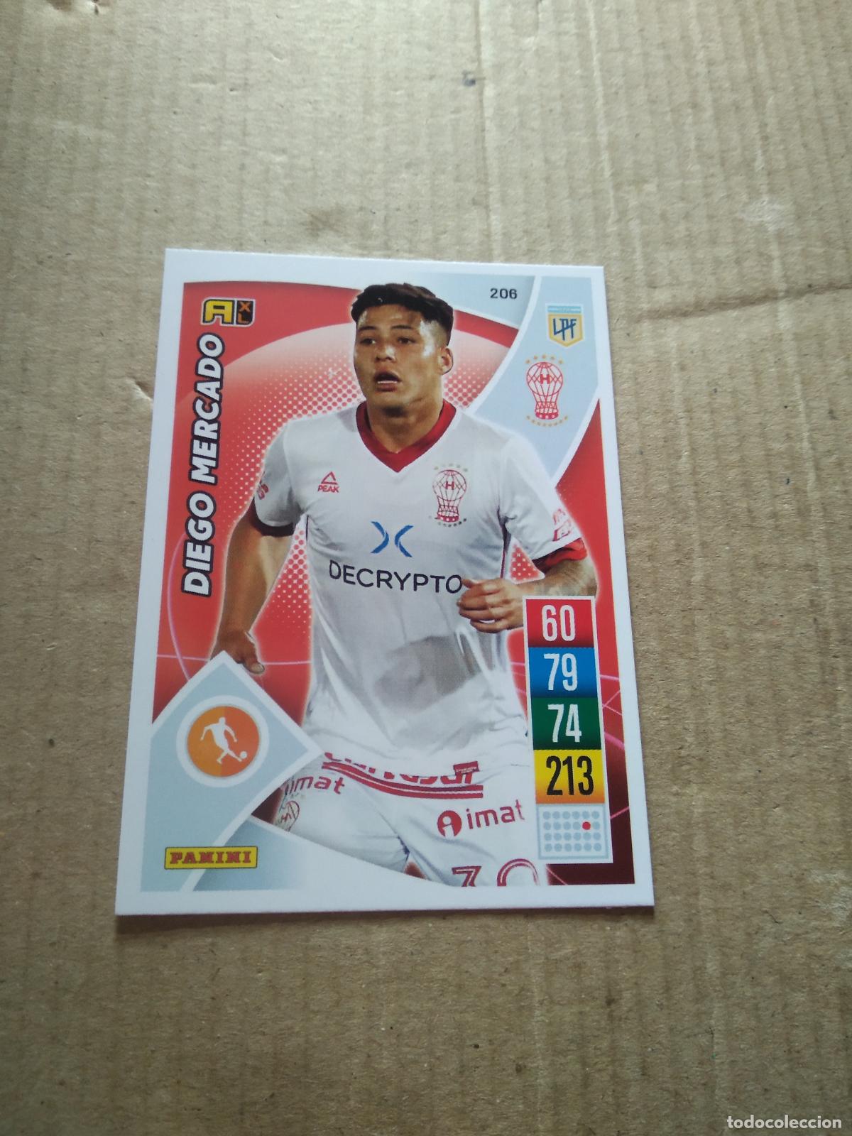 Cromos de F&uacute;tbol: 206 DIEGO MERCADO HURACAN CROMO FUTBOL ARGENTINO 21-22 PANINI LIGA ARGENTINA 2021-2022