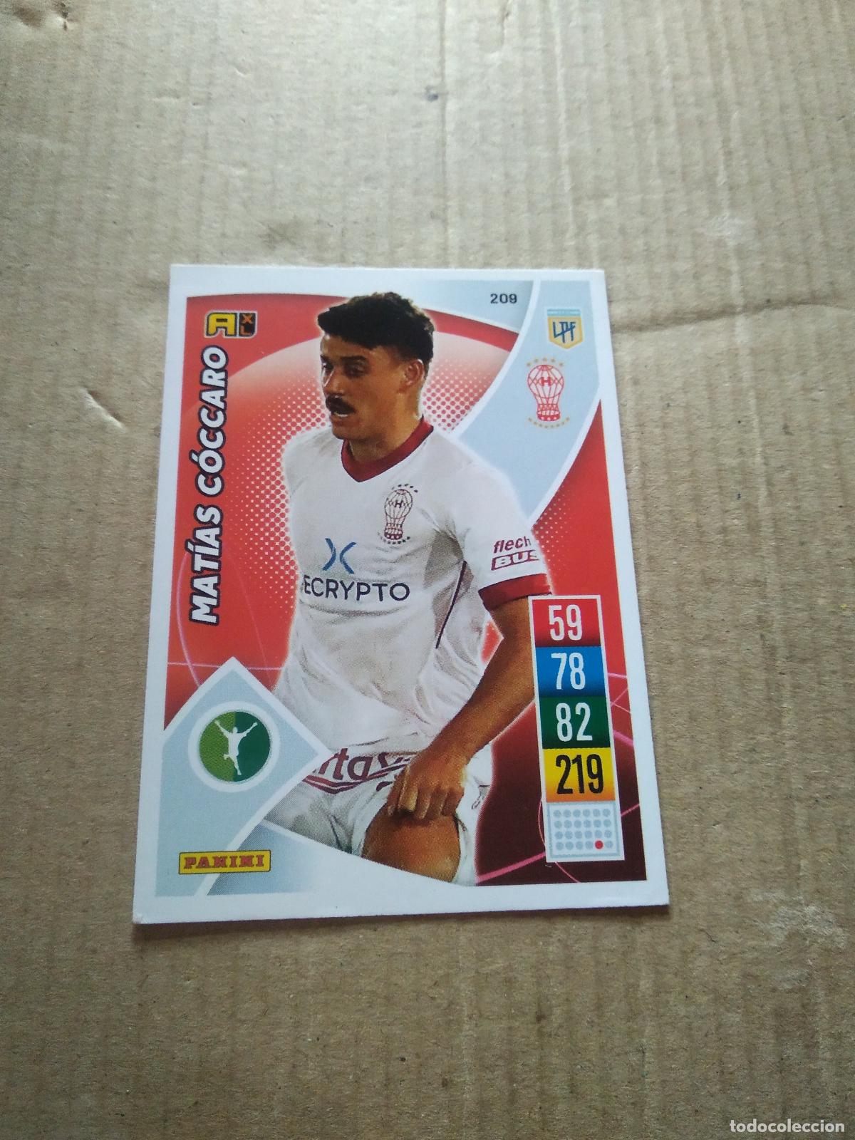Cromos de F&uacute;tbol: 209 MATIAS COCCARO HURACAN CROMO FUTBOL ARGENTINO 21-22 PANINI LIGA ARGENTINA 2021-2022