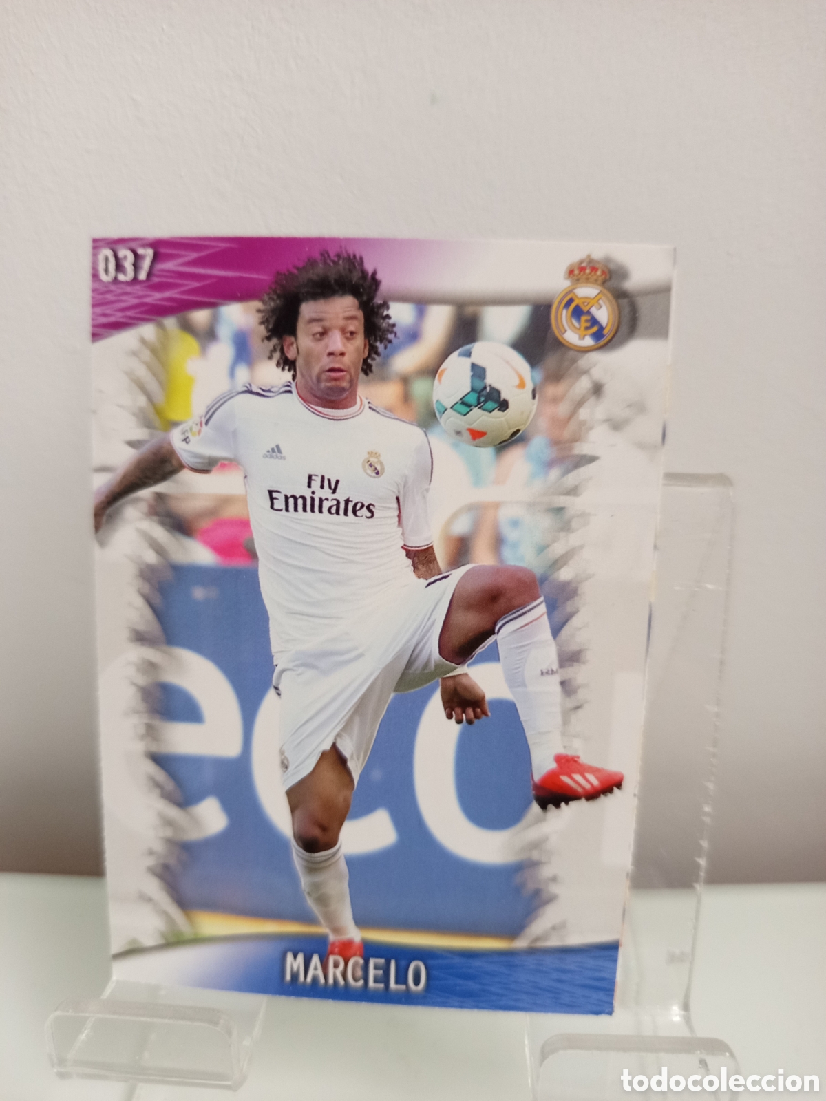 Cromos de F&uacute;tbol: ❇️ CROMO CARD ⚽ MARCELO REAL MADRID 37 FICHAS LIGA QUIZ GAME 2014 13 14 2013 2014 MUNDICROMO ❇️