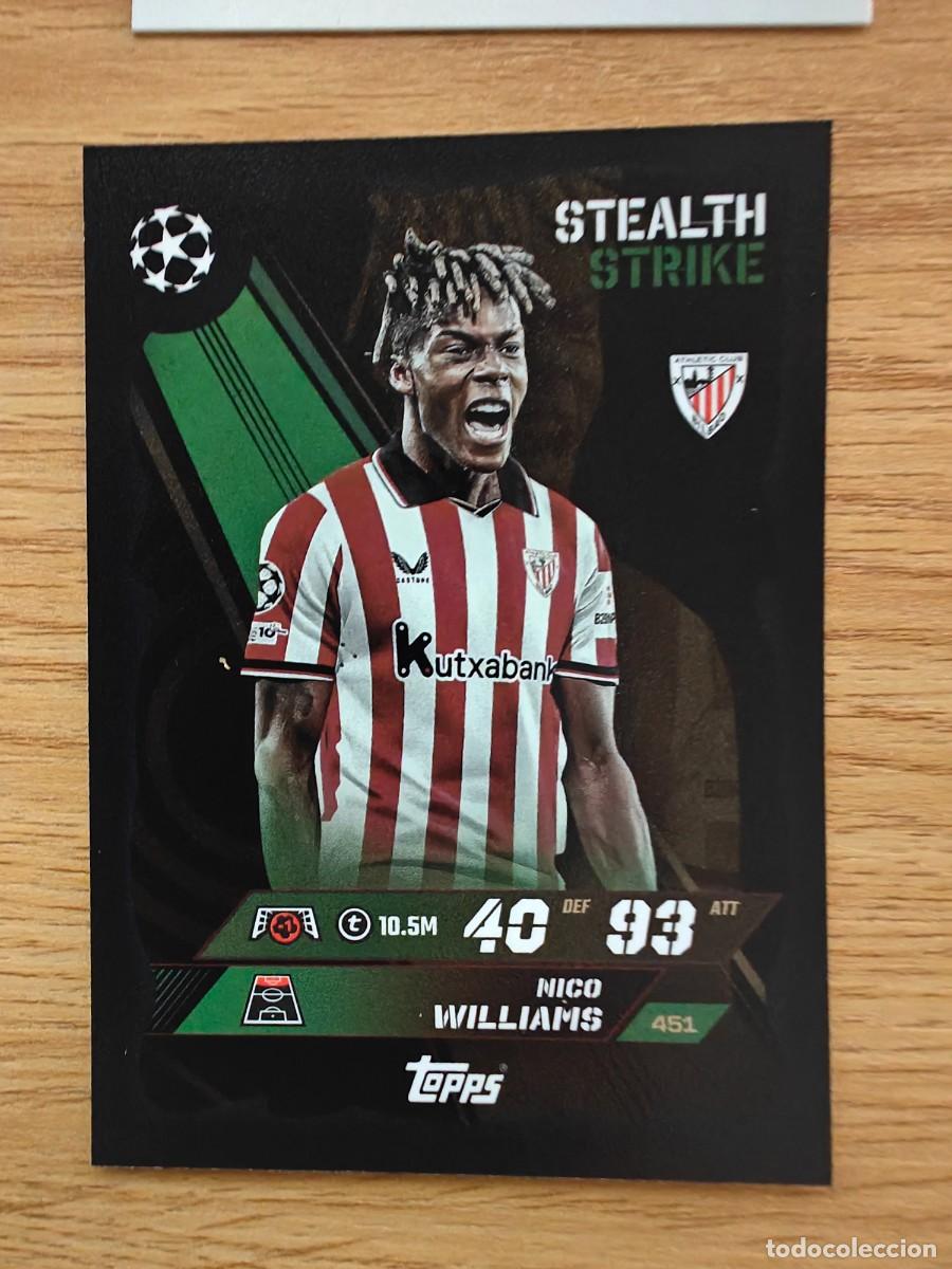 Cromos de F&uacute;tbol: Nico Williams 451 Match Attax 25 26 Stealth Strike Athletic Club Bilbao 2025 2026