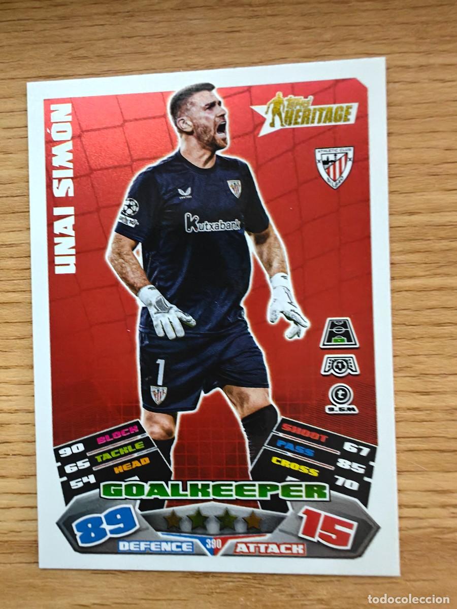 Cromos de F&uacute;tbol: Unai Sim&oacute;n 390 Match Attax 25 26 Topps Heritage Athletic Club Bilbao 2025 2026