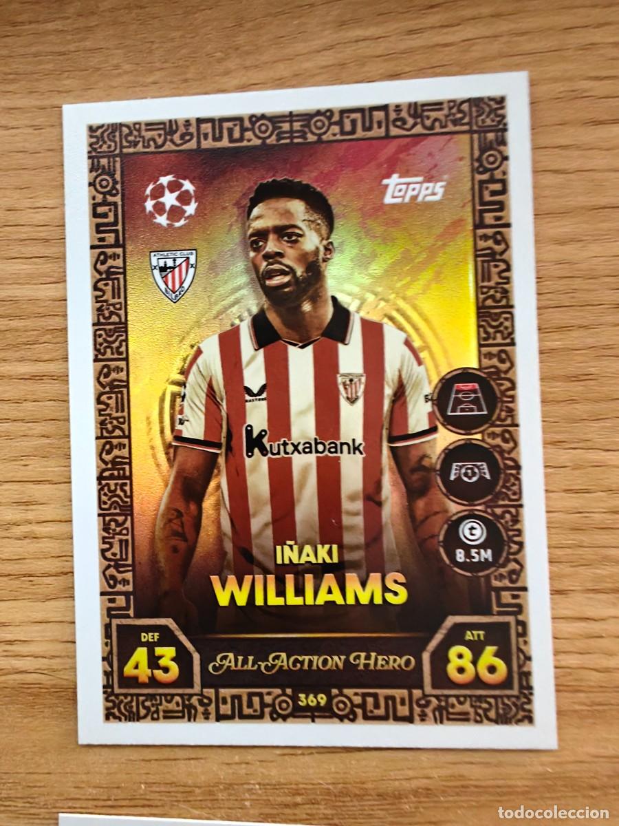 Cromos de F&uacute;tbol: I&ntilde;aki Williams 369 Match Attax 25 26 All-Action Hero Athletic Club Bilbao 2025 2026
