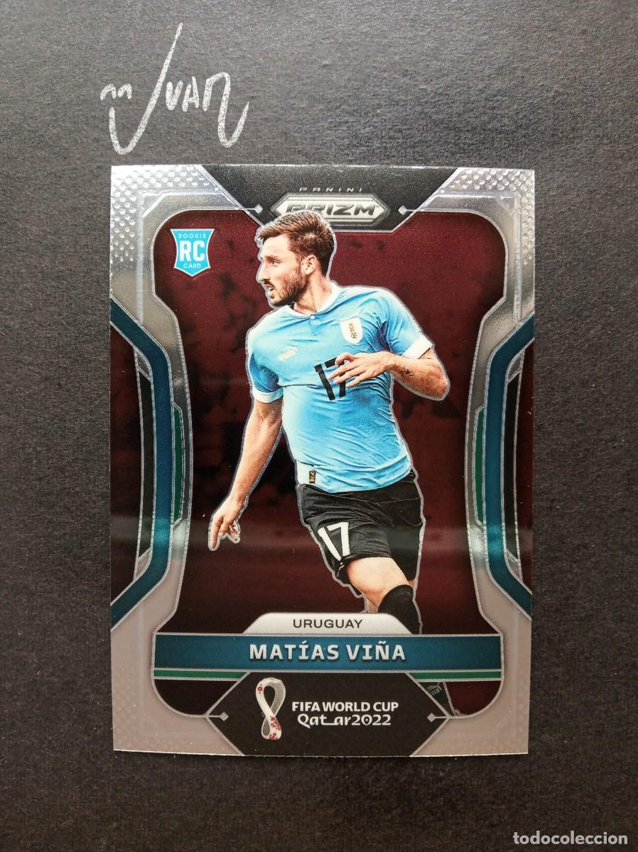 Football Stickers: N&ordm; 281 ROOKIE MATIAS VI&Ntilde;A URUGUAY AS ROMA ⚽ PANINI &reg; PRIZM FIFA WORLD CUP QATAR 2022 2021 NUEVO