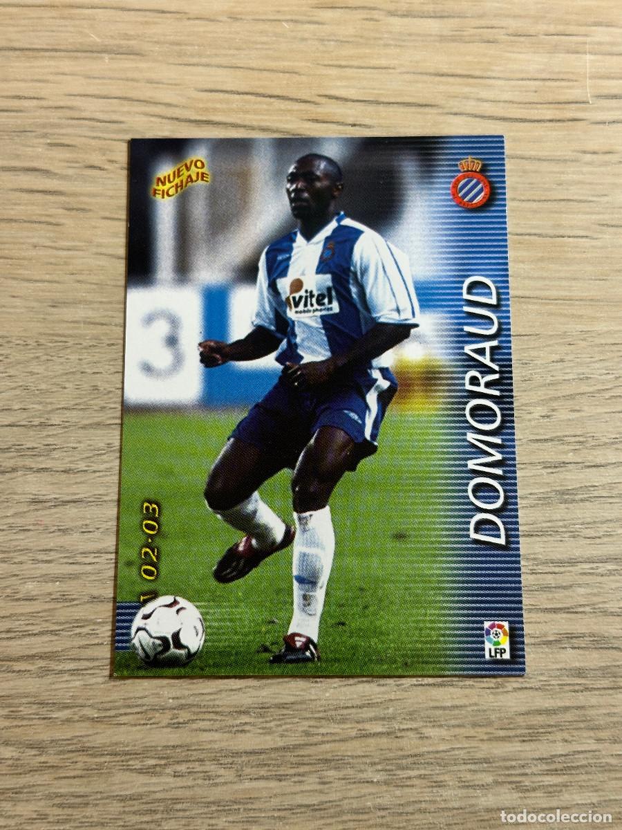 Figurine di Calcio: DOMORAUD n&ordm; 420 NUEVO FICHAJE ESPANYOL MEGAFICHAS 2002 2003 MEGACRACKS PANINI 02 03