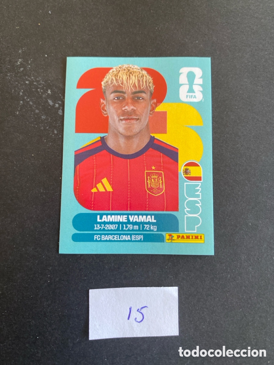 Cromos de F&uacute;tbol: Cromo Espa&ntilde;a Lamine Yamal Mundial 2026 N* 15 nuevo