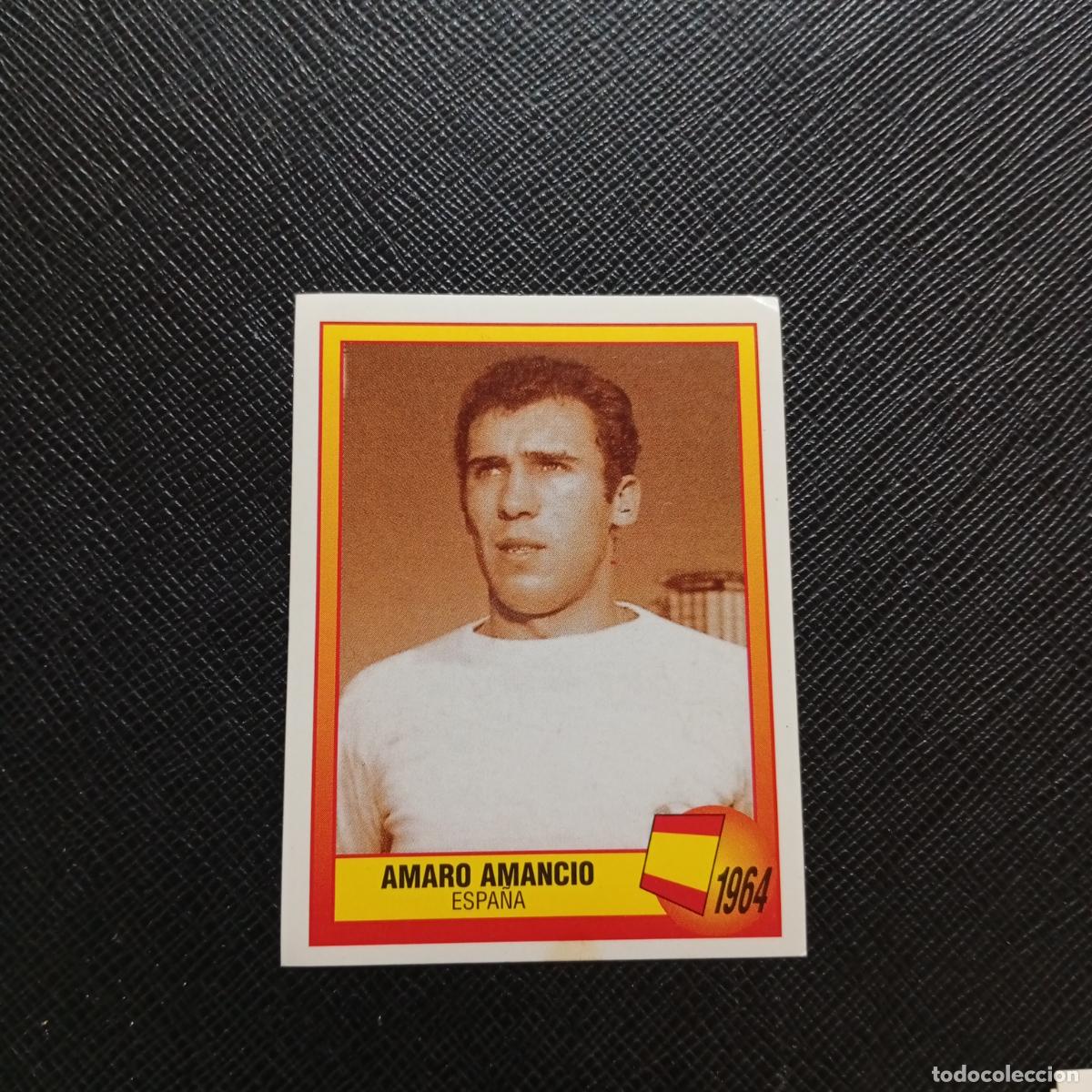 Cromos de F&uacute;tbol: 4 AMANCIO ESPA&Ntilde;A 1964 PANINI 1996 EUROCOPA INGLATERRA EURO 96 - SIN PEGAR - A51 PG48