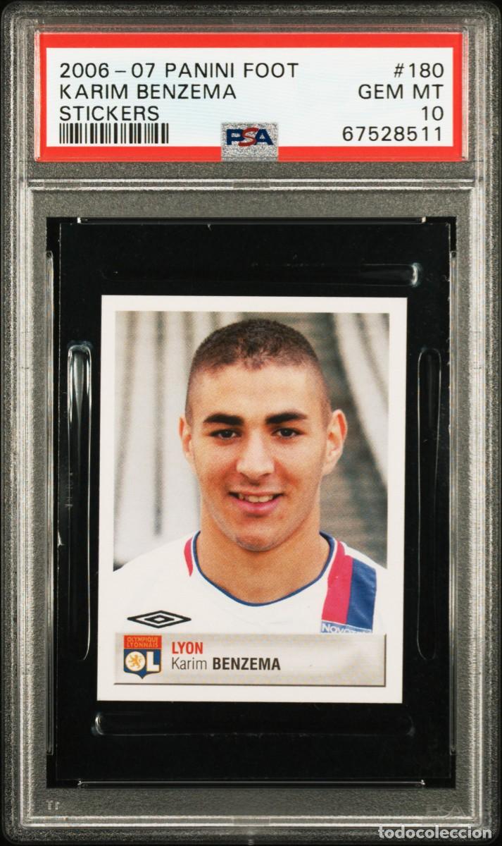 Cromos de F&uacute;tbol: Karim Benzema #180 Panini Foot Stickers 2006 2007 PSA 10