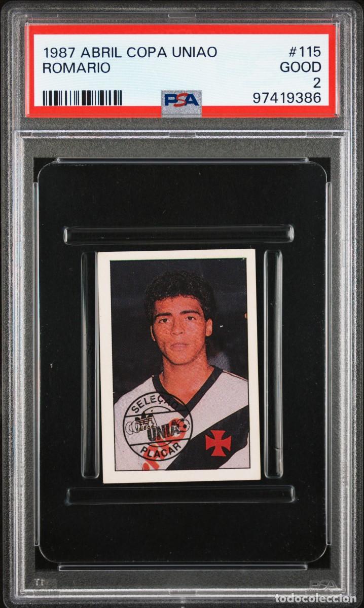 Cromos de F&uacute;tbol: Sticker Romario #115 CR Vasco Da Gama Edasa Abril Copa Uniao 1987 PSA 2