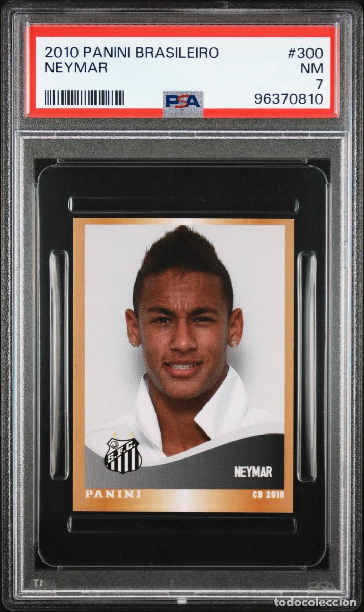 Cartes &agrave; collectionner de Football: Rookie Neymar #300 Santos FC Panini Brasileiro 2010 Psa 7