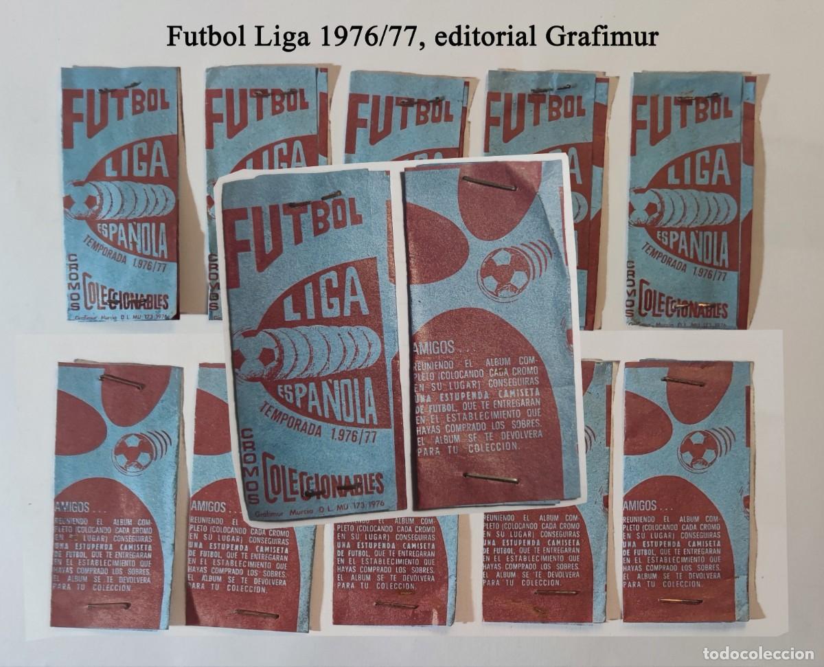 Cromos de F&uacute;tbol: 200 sobres sin abrir Grafimur 1976/77 sin abrir