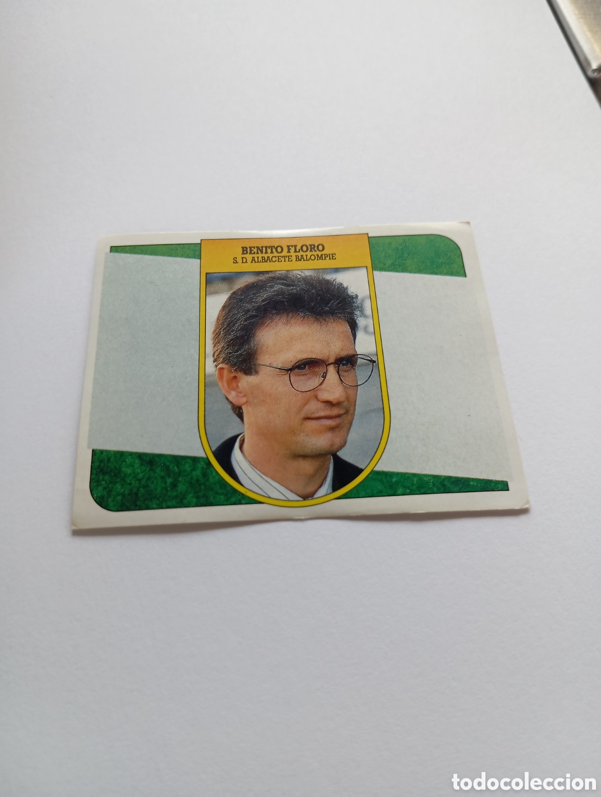 Cromos de F&uacute;tbol: BENITO FLORO Albacete Liga Este 1991 1992 ADHESIVO Panini 91 92 NUEVO SIN PEGAR