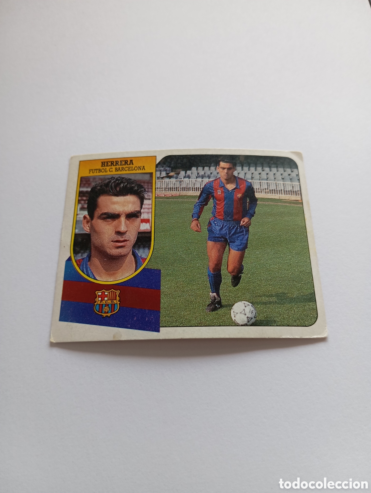 Football Stickers: HERRERA BAJA Barcelona Liga Este 1991 1992 CART&Oacute;N Panini 91 92 SIN PEGAR