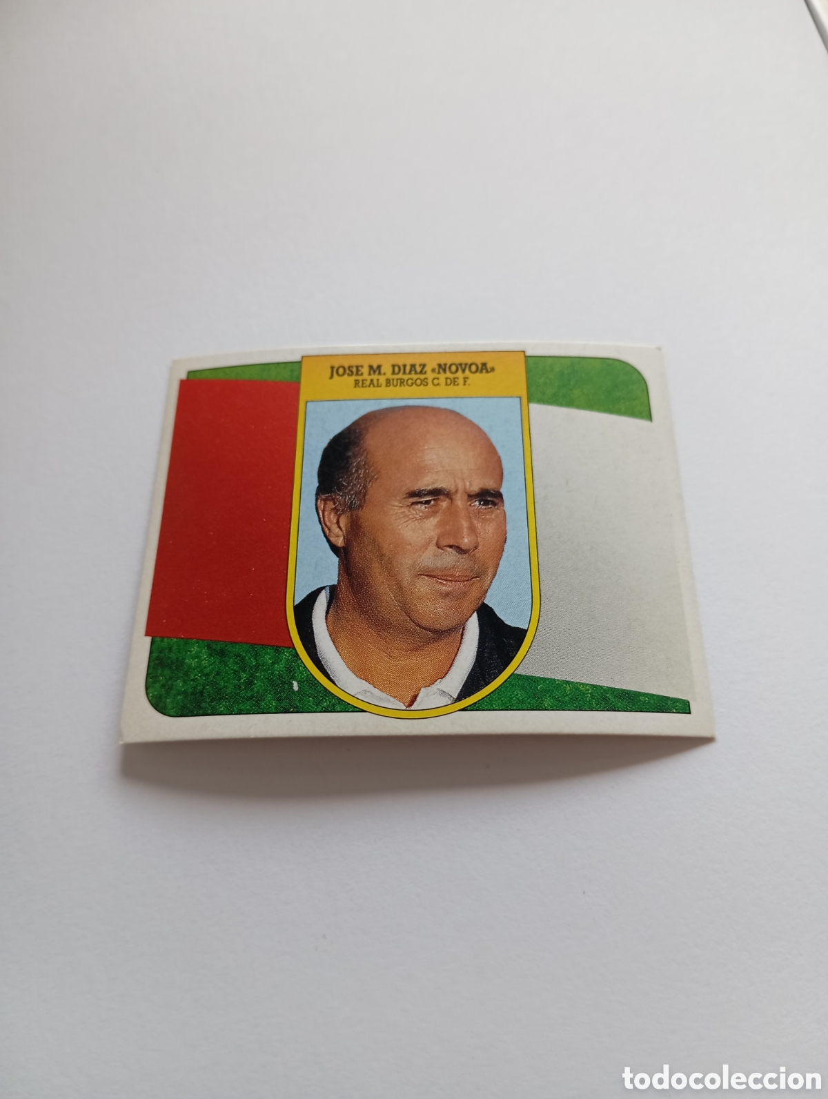 Cromos de F&uacute;tbol: ENTRENADOR D&Iacute;AZ NOVOA Burgos Liga Este 1991 1992 CART&Oacute;N Panini 91 92 SIN PEGAR