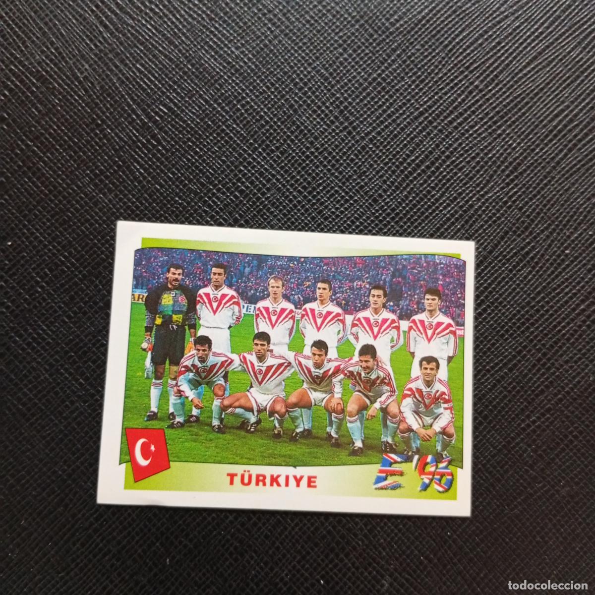 Cromos de F&uacute;tbol: 316 ALINEACION TURQUIA PANINI 1996 EUROCOPA INGLATERRA EURO 96 - SIN PEGAR - A42 PG5