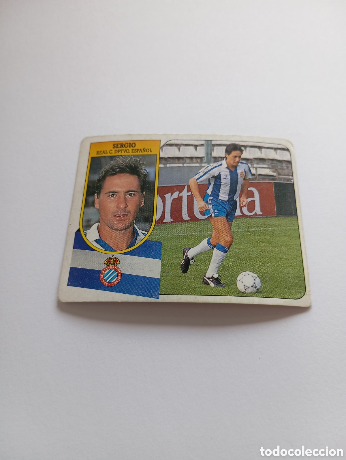 Football Stickers: SERGIO ESPANYOL ESPA&Ntilde;OL Liga Este 1991 1992 CART&Oacute;N Panini 91 92 SIN PEGAR