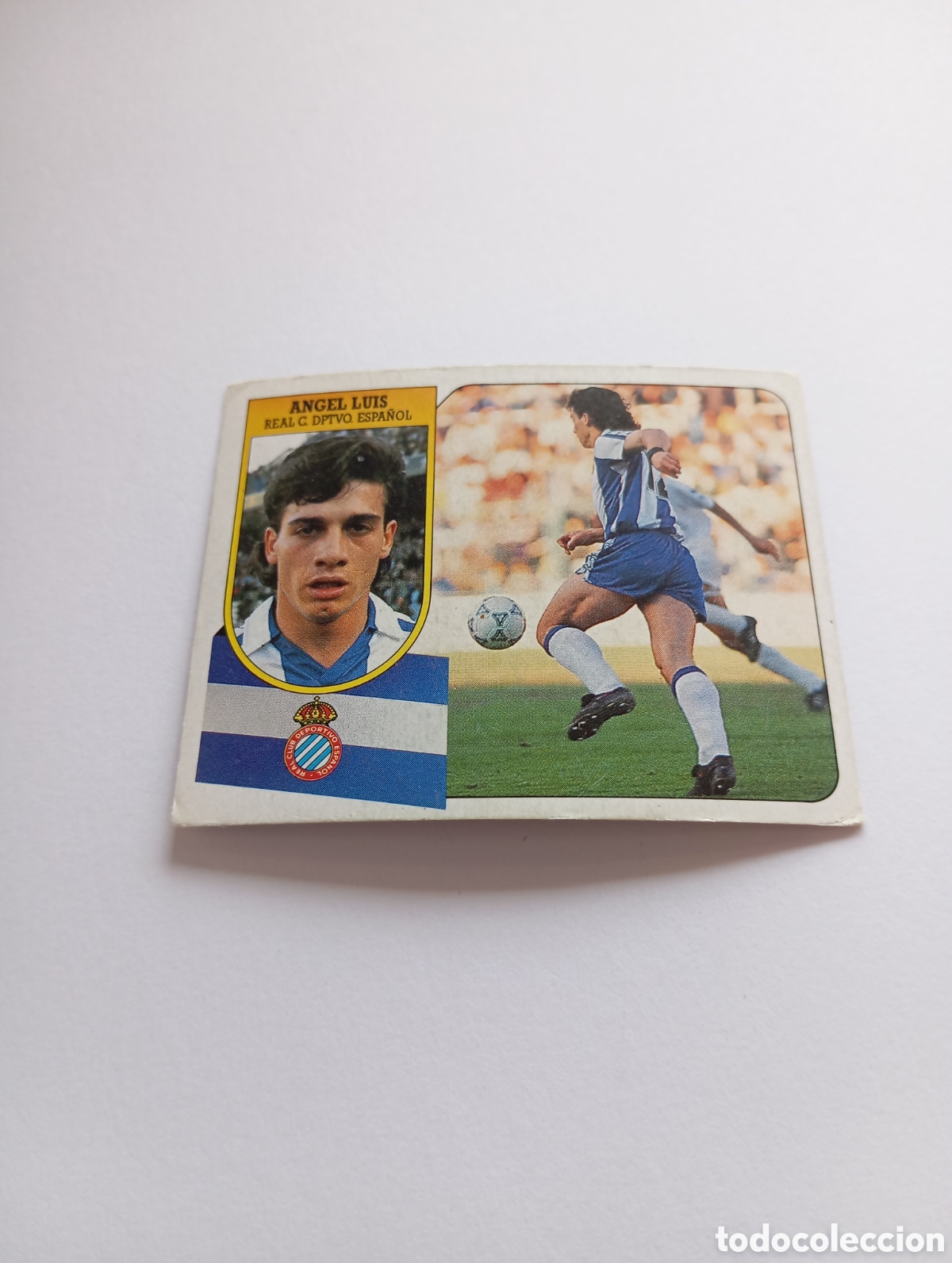 Fu&szlig;ball-Sticker: &Aacute;NGEL LUIS VERSI&Oacute;N ESPANYOL ESPA&Ntilde;OL Liga Este 1991 1992 CART&Oacute;N Panini 91 92 NUEVO SIN PEGAR