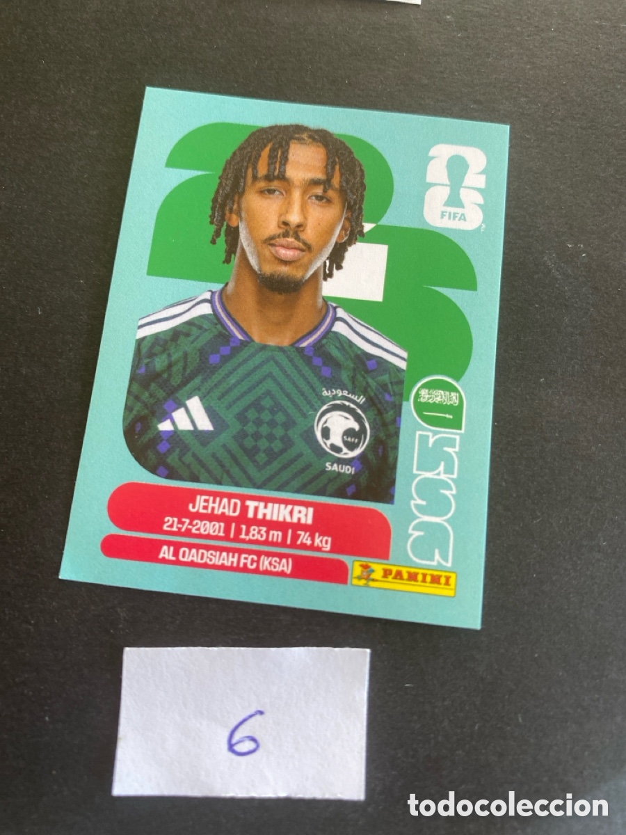 Cromos de F&uacute;tbol: Cromo Arabia Saud&iacute; Mundial 2026 N* 6 nuevo