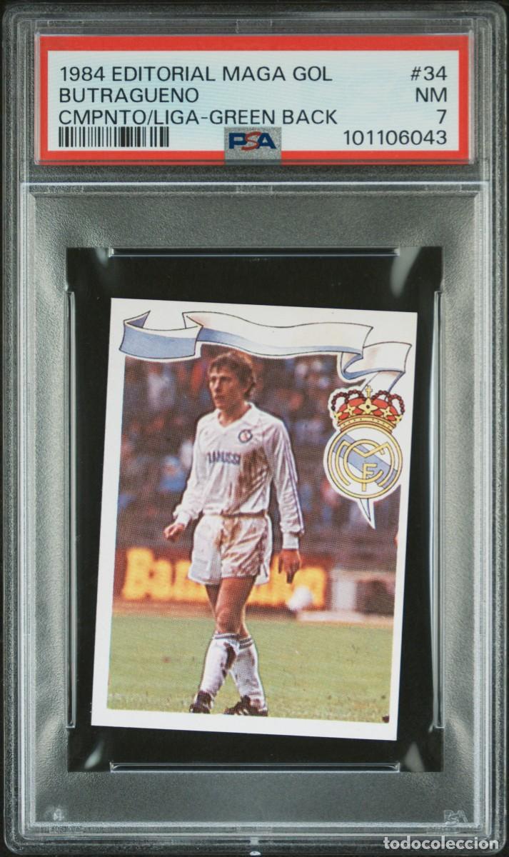 Cromos de F&uacute;tbol: Rookie Butrague&ntilde;o #34 Real Madrid Maga Gol Campeonato Liga Green Back Psa 7