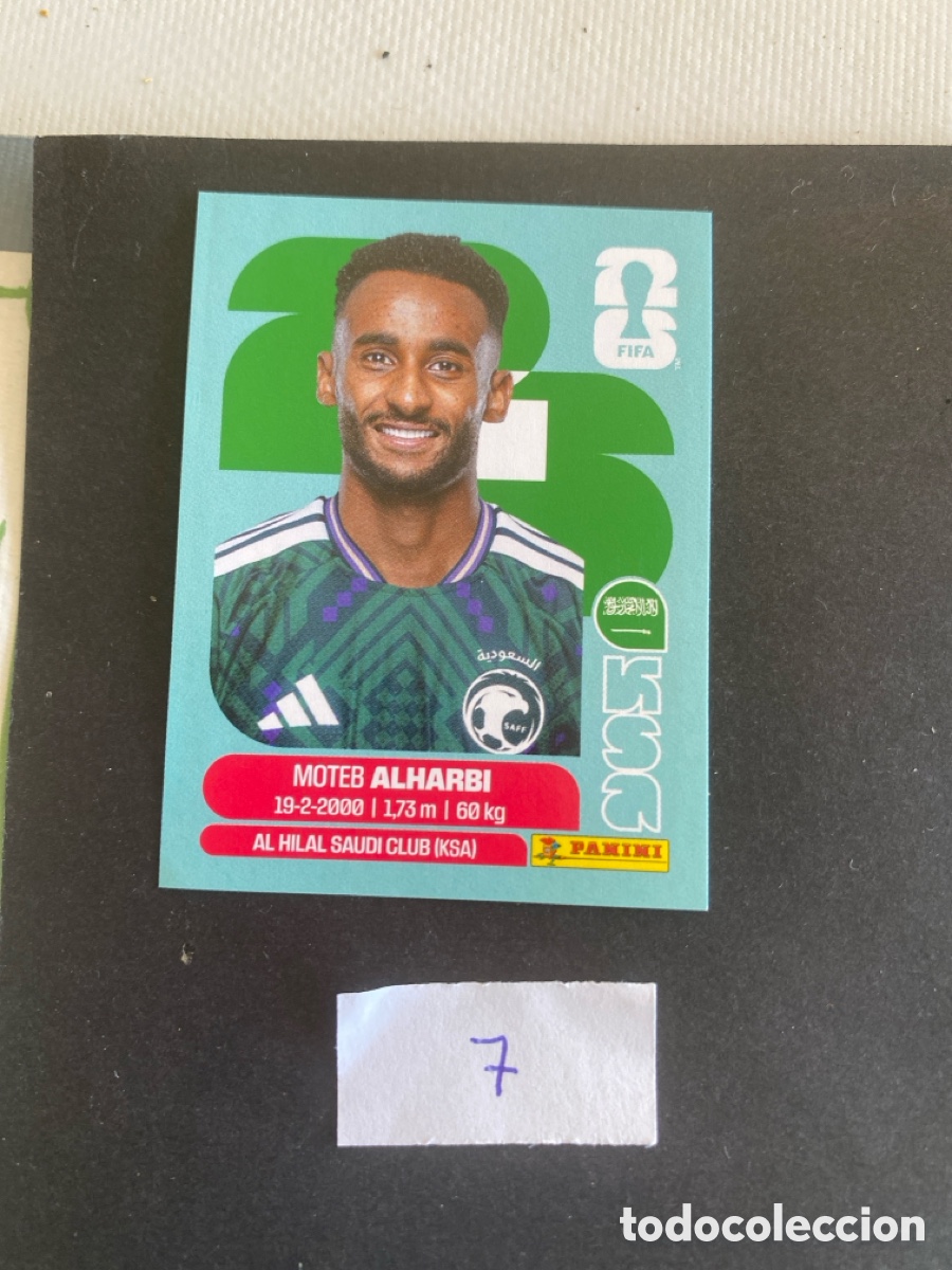 Cromos de F&uacute;tbol: Cromo Arabia Saud&iacute; Mundial 2026 N*7 nuevo