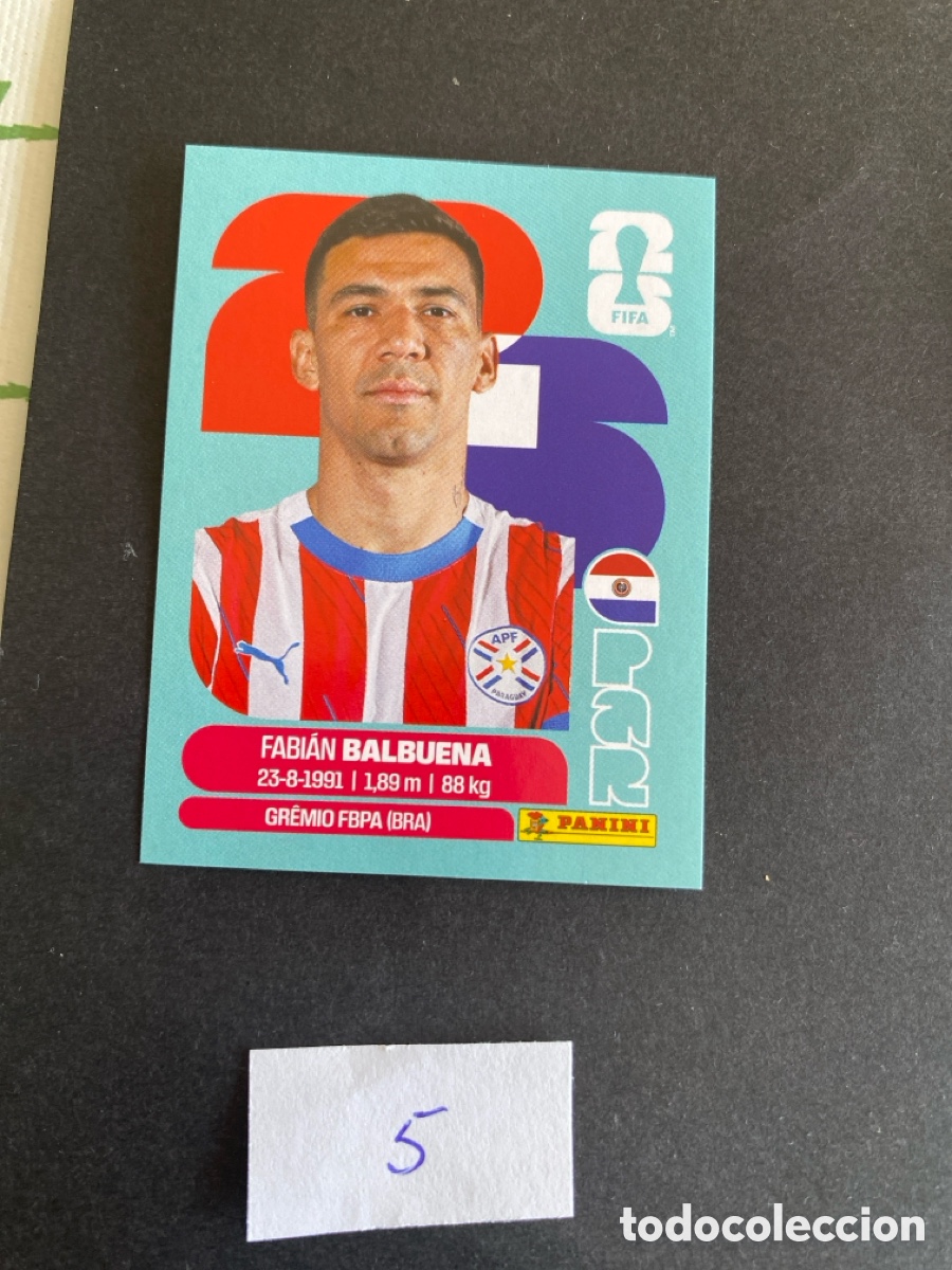 Cromos de F&uacute;tbol: Cromo Paraguay Mundial 26 N* 5 nuevo