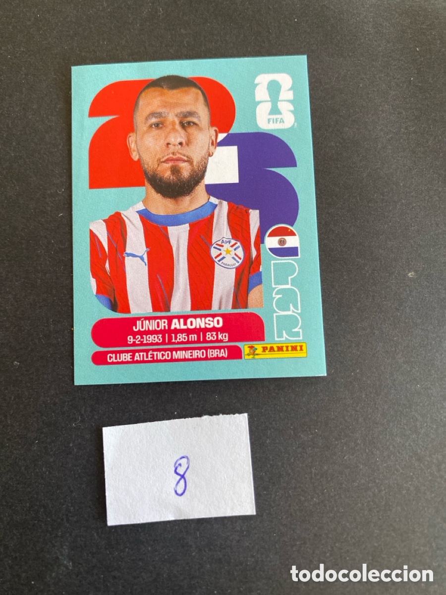 Cromos de F&uacute;tbol: Cromo Paraguay Mundial 26 N* 8 nuevo