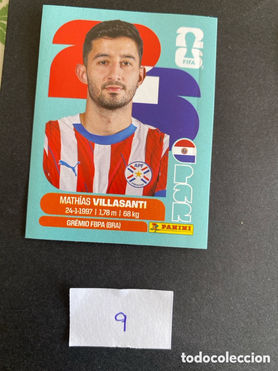 Cromos de F&uacute;tbol: Cromo Paraguay Mundial 26 N* 9
