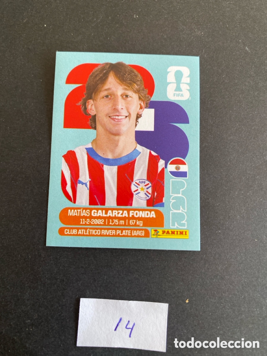 Cromos de F&uacute;tbol: Cromo Paraguay Mundial 26 N* 14 nuevo