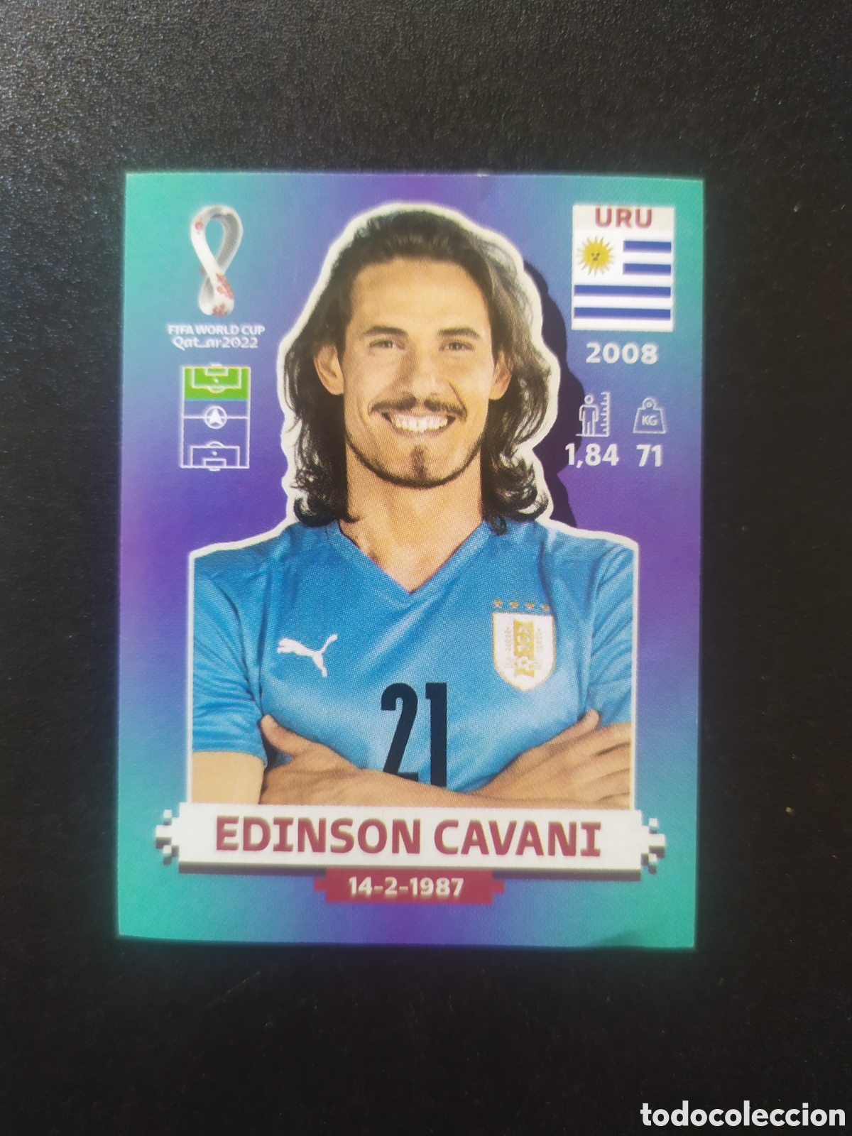 Cromos de F&uacute;tbol: FIFA World Cup Qatar 2022 panini Cavani URU 17 Uruguay
