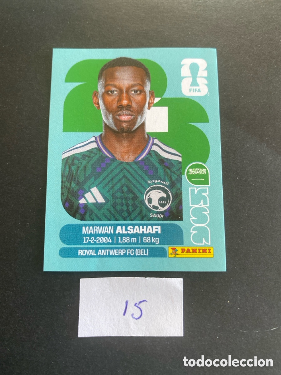 Cromos de F&uacute;tbol: Cromo Arabia Saud&iacute; Mundial 2026 N* 15 nuevo