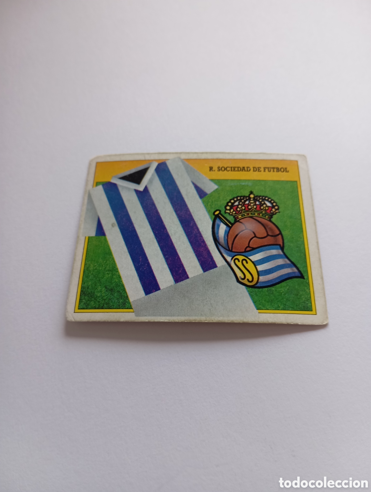 Figurine di Calcio: ESCUDO Real Sociedad Liga Este 1991 1992 CART&Oacute;N Panini 91 92 SIN PEGAR