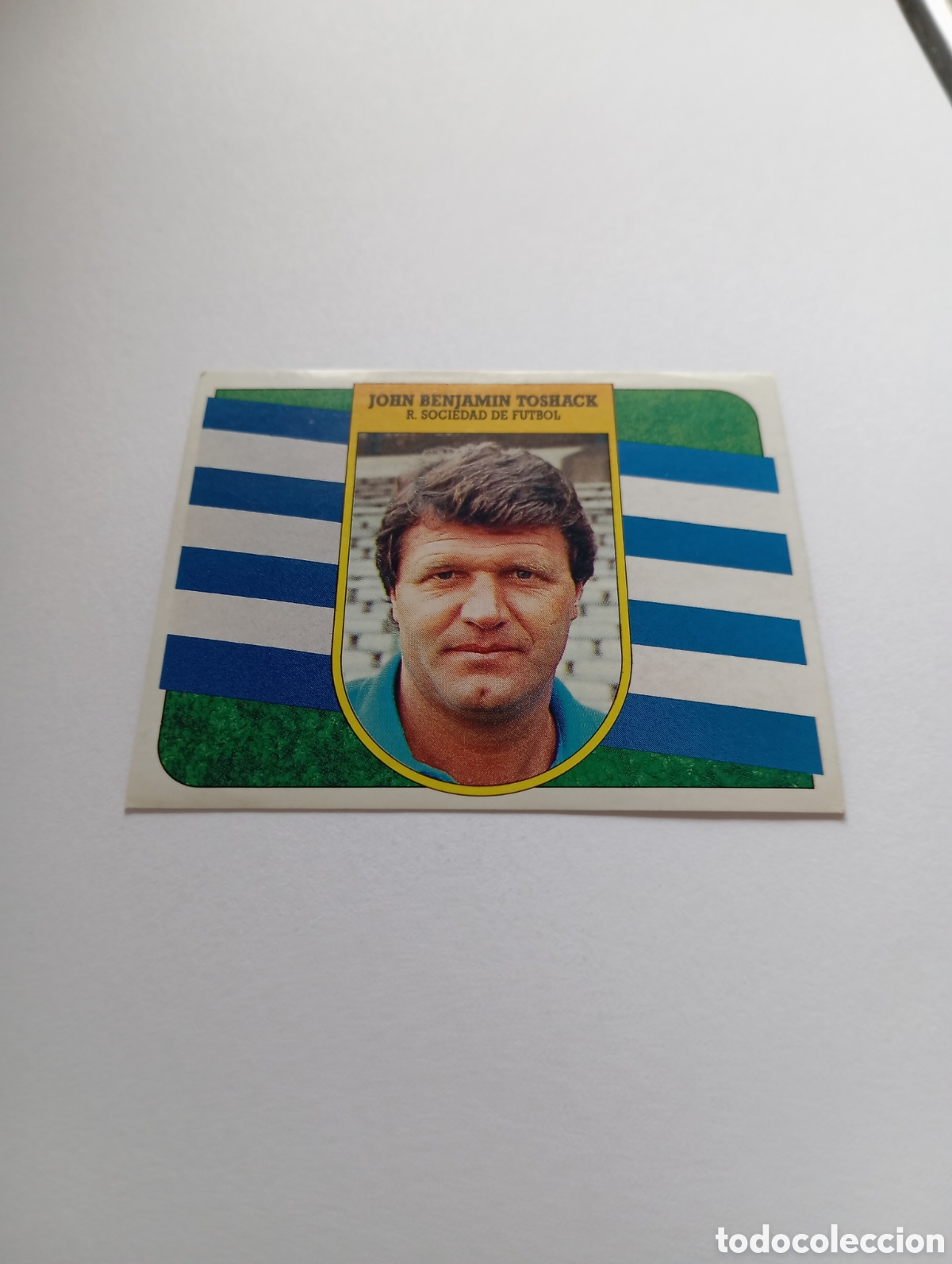 Cromos de F&uacute;tbol: ENTRENADOR JOHN TOSHACK Real Sociedad Liga Este 1991 1992 ADHESIVO Panini 91 92 NUEVO SIN PEGAR