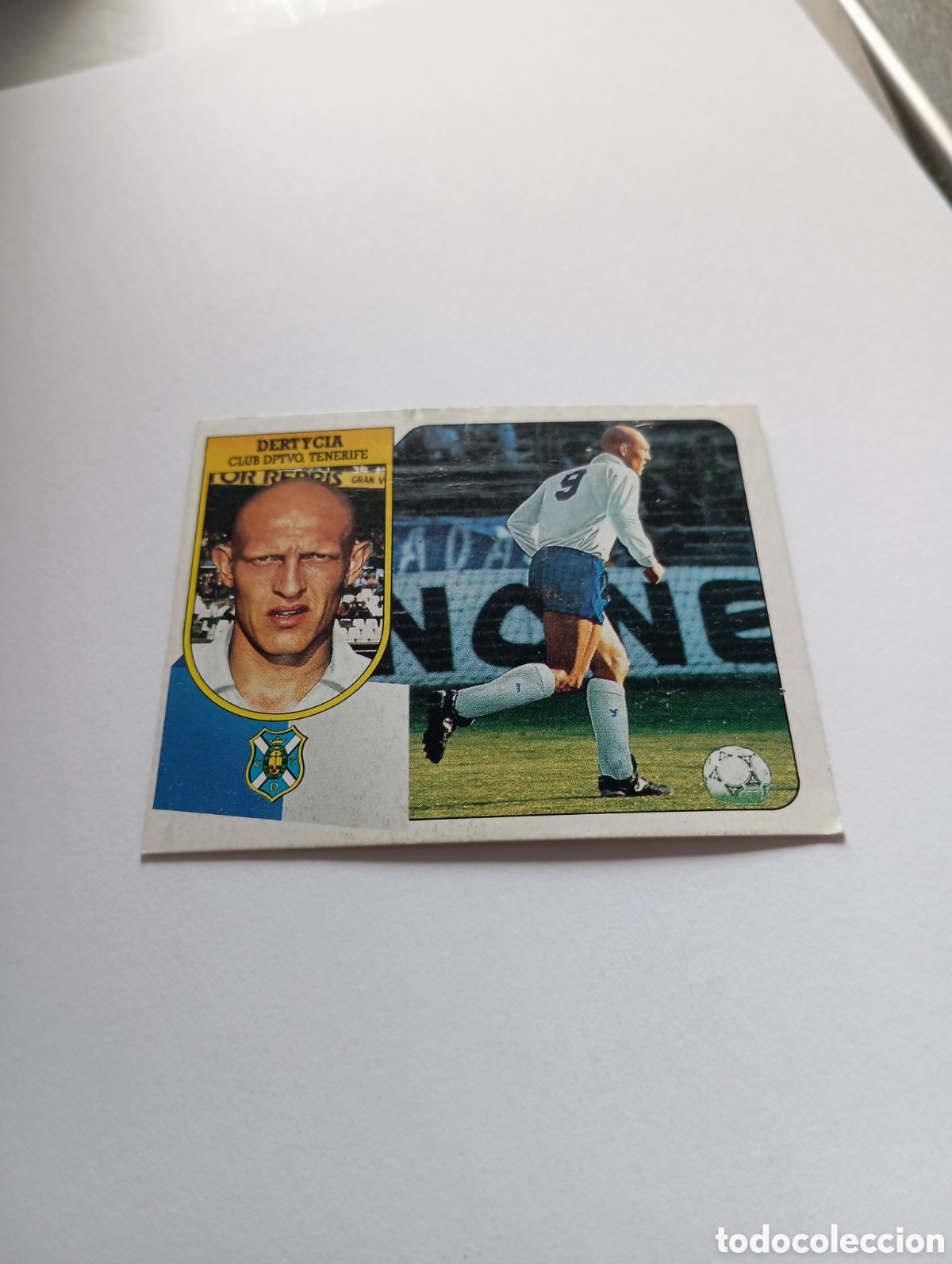 Cromos de F&uacute;tbol: DERTYCIA COLOCA Tenerife Liga Este 1991 1992 CART&Oacute;N Panini 91 92 RECUPERADO