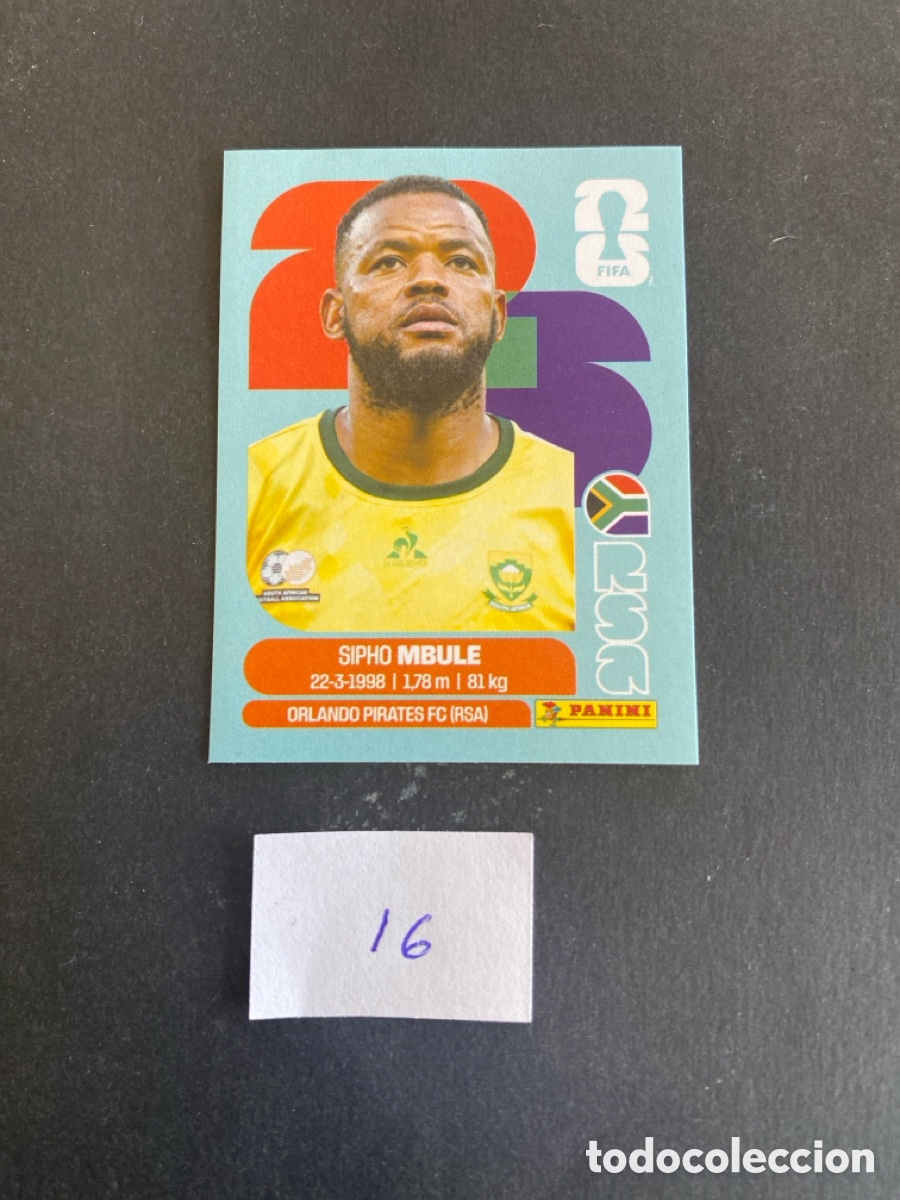 Cromos de F&uacute;tbol: Cromo Sud&aacute;frica Mundial 26 N*16 nuevo