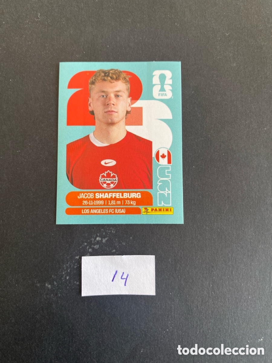 Cromos de F&uacute;tbol: Cromo Canada Mundial 26 N* 14 nuevo