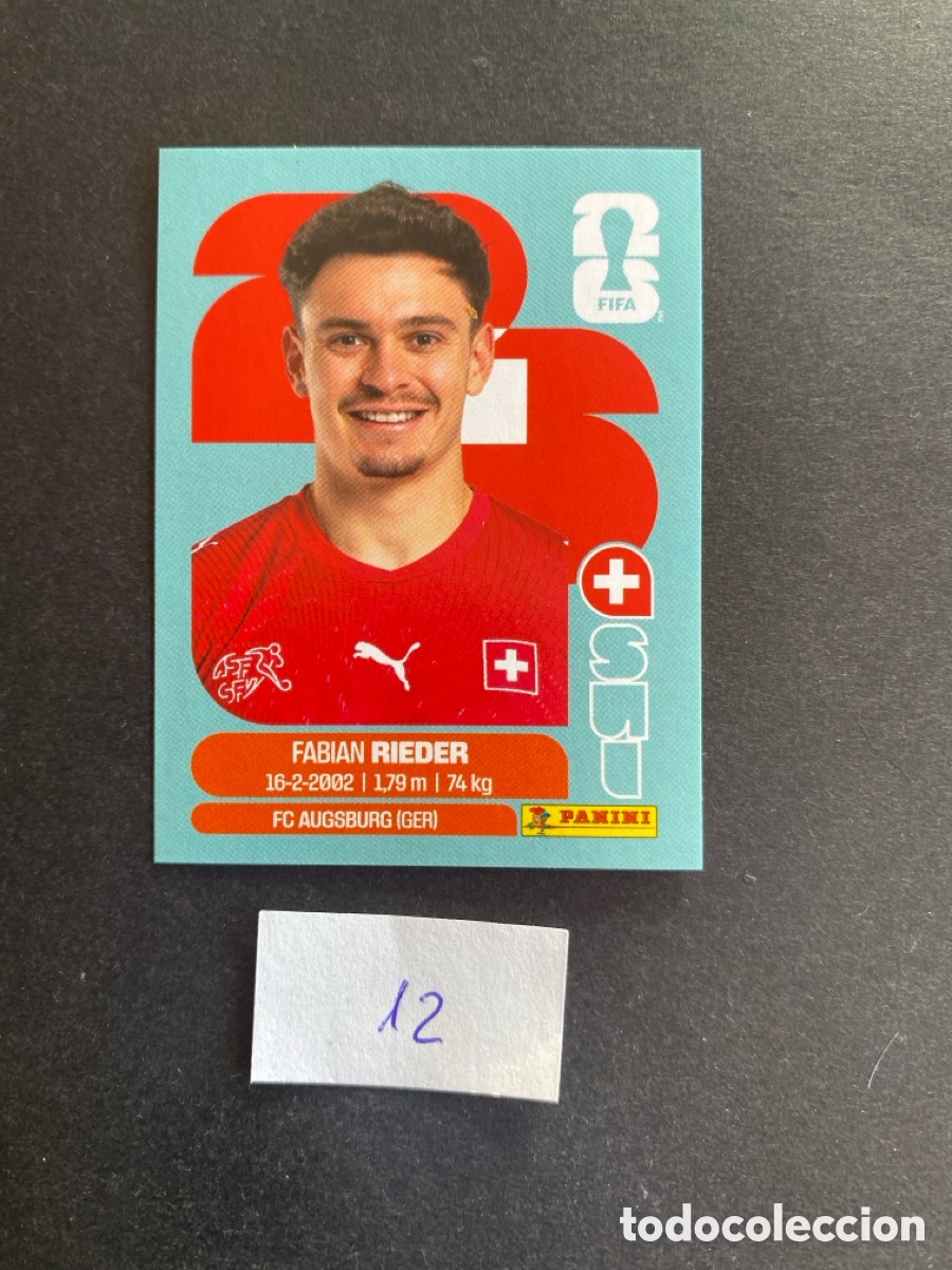 Cromos de F&uacute;tbol: Cromo Suiza Mundial 26 N* 12 nuevo