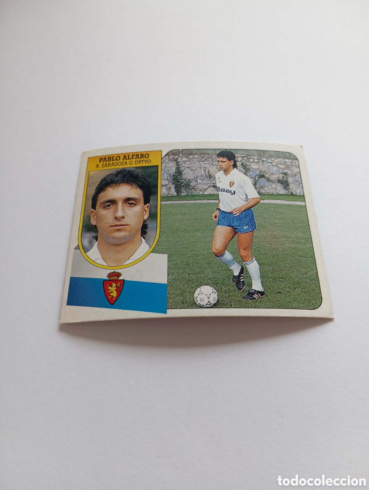 Cromos de F&uacute;tbol: PABLO ALFARO Zaragoza Liga Este 1991 1992 CART&Oacute;N Panini 91 92
