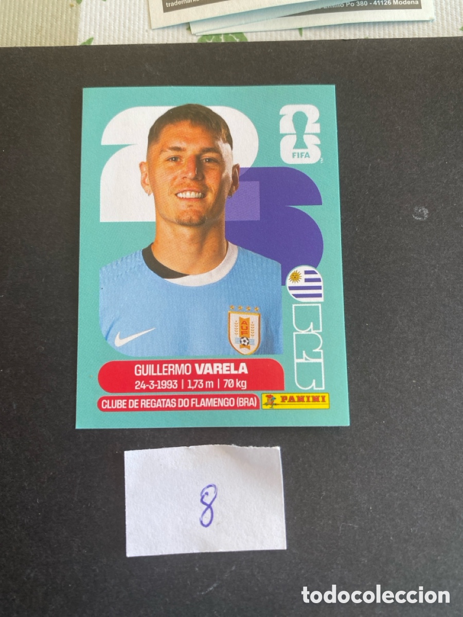 Cromos de F&uacute;tbol: Cromo Uruguay Mundial 2026 N* 8 nuevo