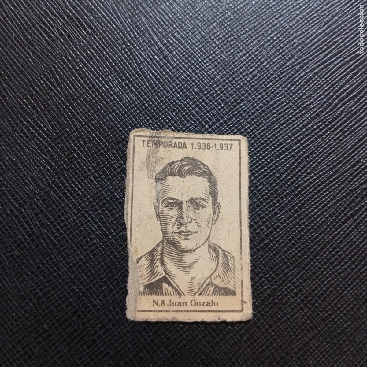 Cromos de F&uacute;tbol: JUAN GOZALO ARENAS GETXO CERILLAS Y FOSFOROS 1936 1937 FUTBOL LIGA 36 37 CROMO - A184 PG7