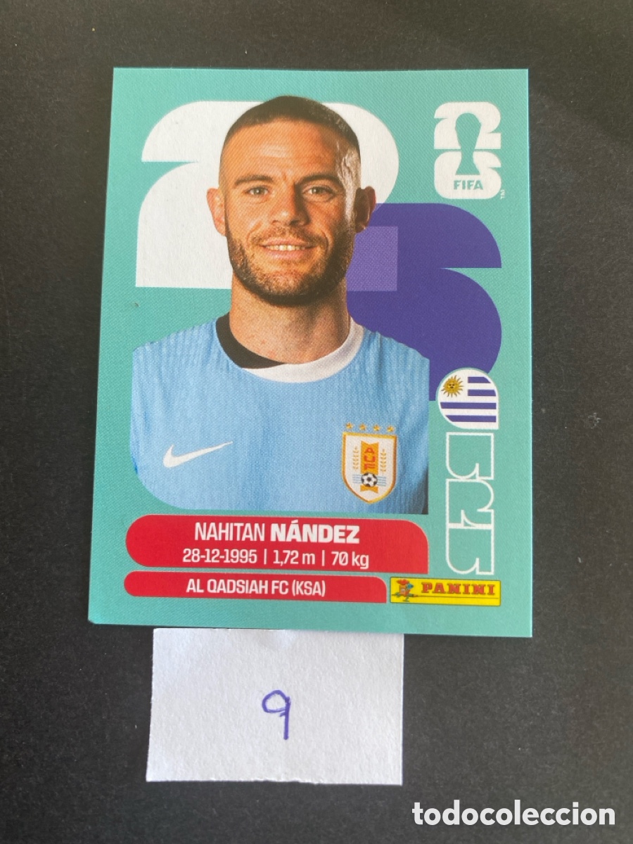Cromos de F&uacute;tbol: Cromo Uruguay Mundial 2026 N* 9 nuevo