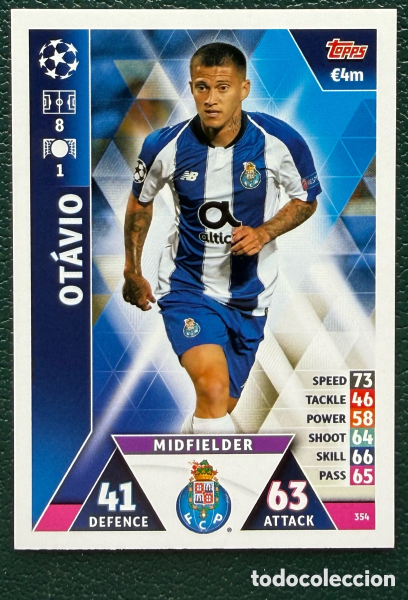 Fu&szlig;ball-Sticker: 354 OTAVIO FC PORTO FICHAS ALBUM MATCH ATTAX CHAMPIONS TOPPS 2018 2019 18 19