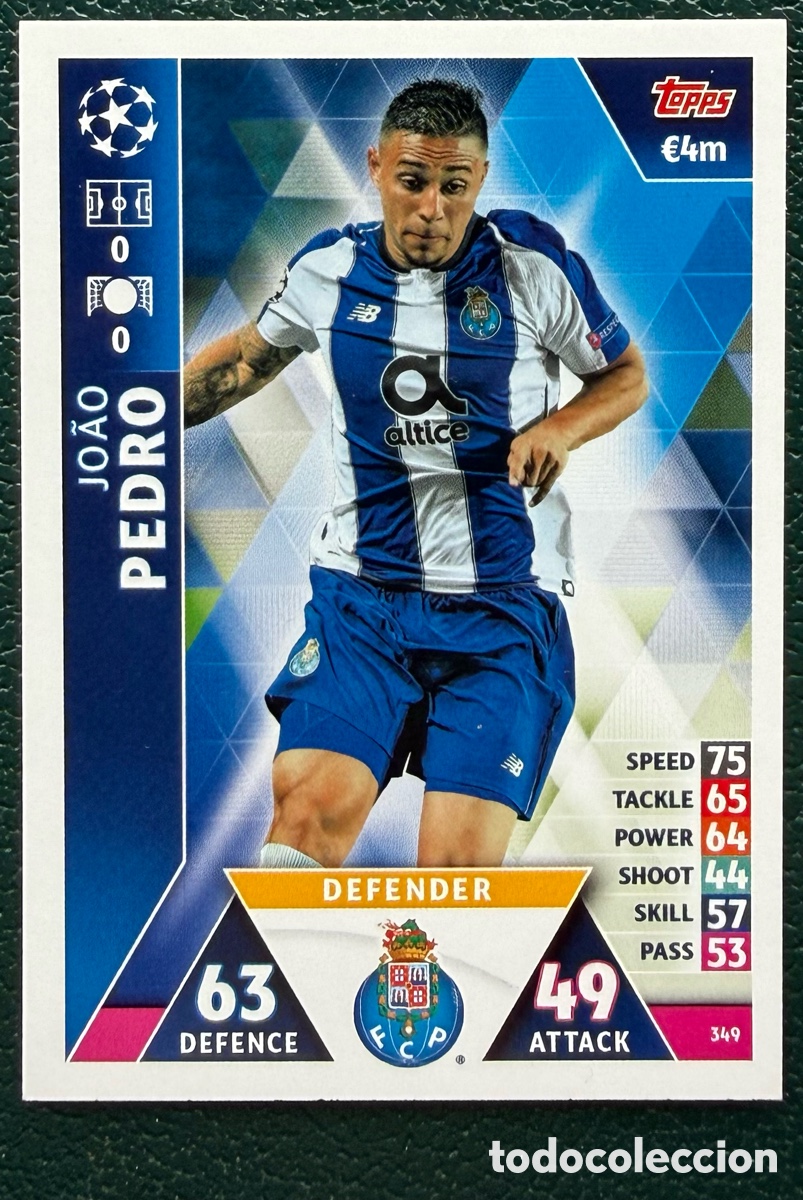 Fu&szlig;ball-Sticker: 349 JOAO PEDRO FC PORTO FICHAS ALBUM MATCH ATTAX CHAMPIONS TOPPS 2018 2019 18 19