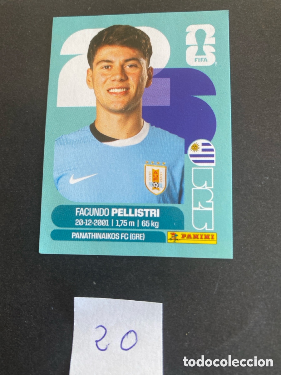 Cromos de F&uacute;tbol: Cromo Uruguay Mundial 2026 N* 20 nuevo