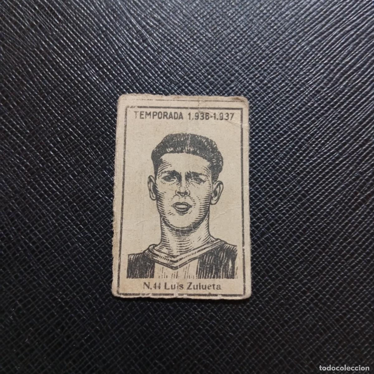 Cromos de F&uacute;tbol: 44 LUIS ZULAETA MADRID CERILLAS Y FOSFOROS 1936 1937 FUTBOL LIGA 36 37 CROMO - A184 PG12