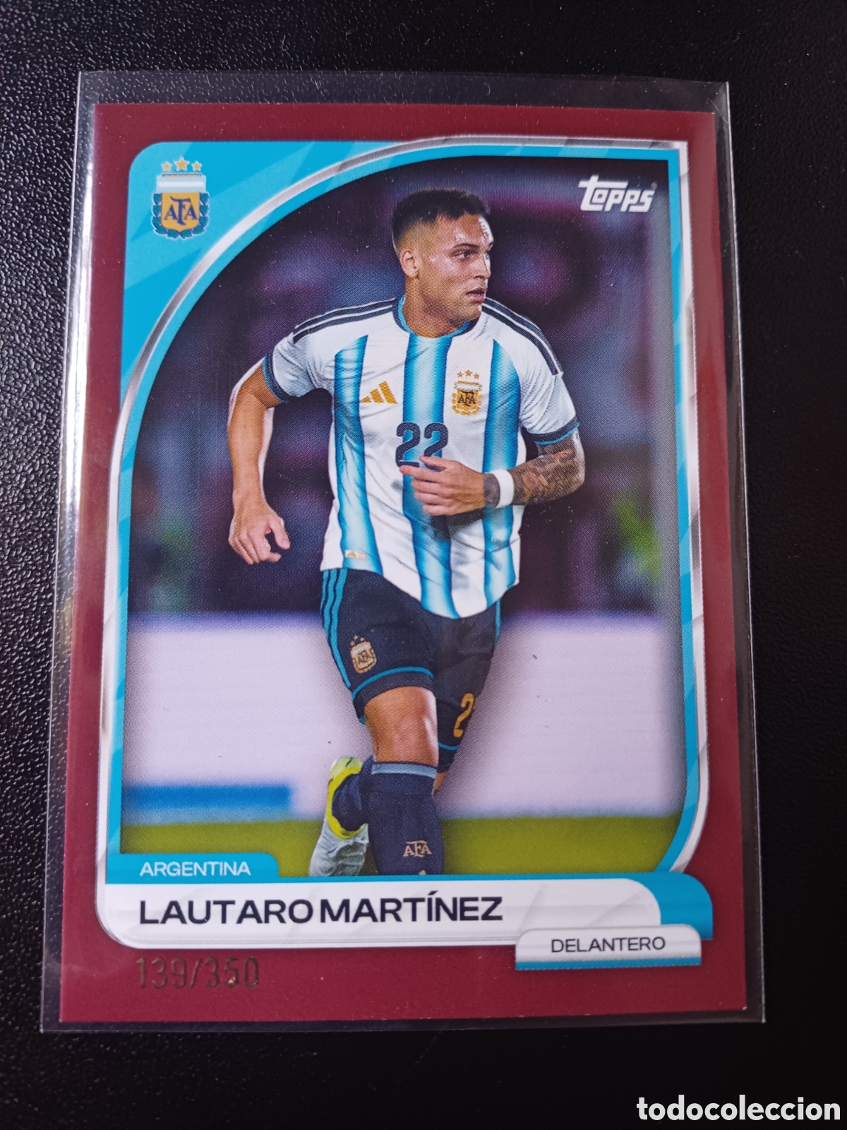 Cromos de F&uacute;tbol: #20 LAUTARO MARTINEZ 139/350 NUMERADATOPPS ARGENTINA COLLECTOR TIN 2026
