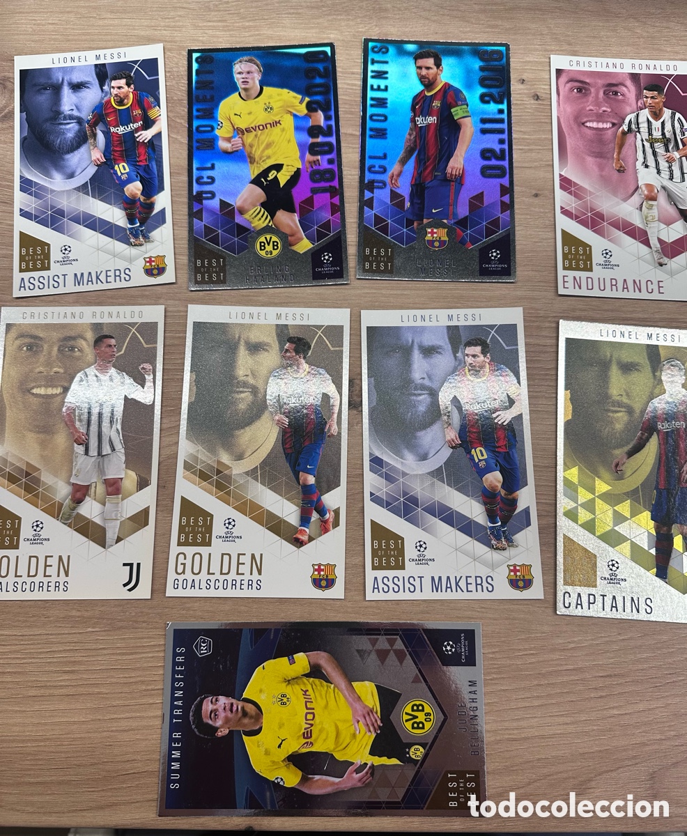 Cromos de F&uacute;tbol: Lote cartas extra grandes Bestof the Best topps 2020/2021. Lote muy completo; Messi, Cristiano&hellip;