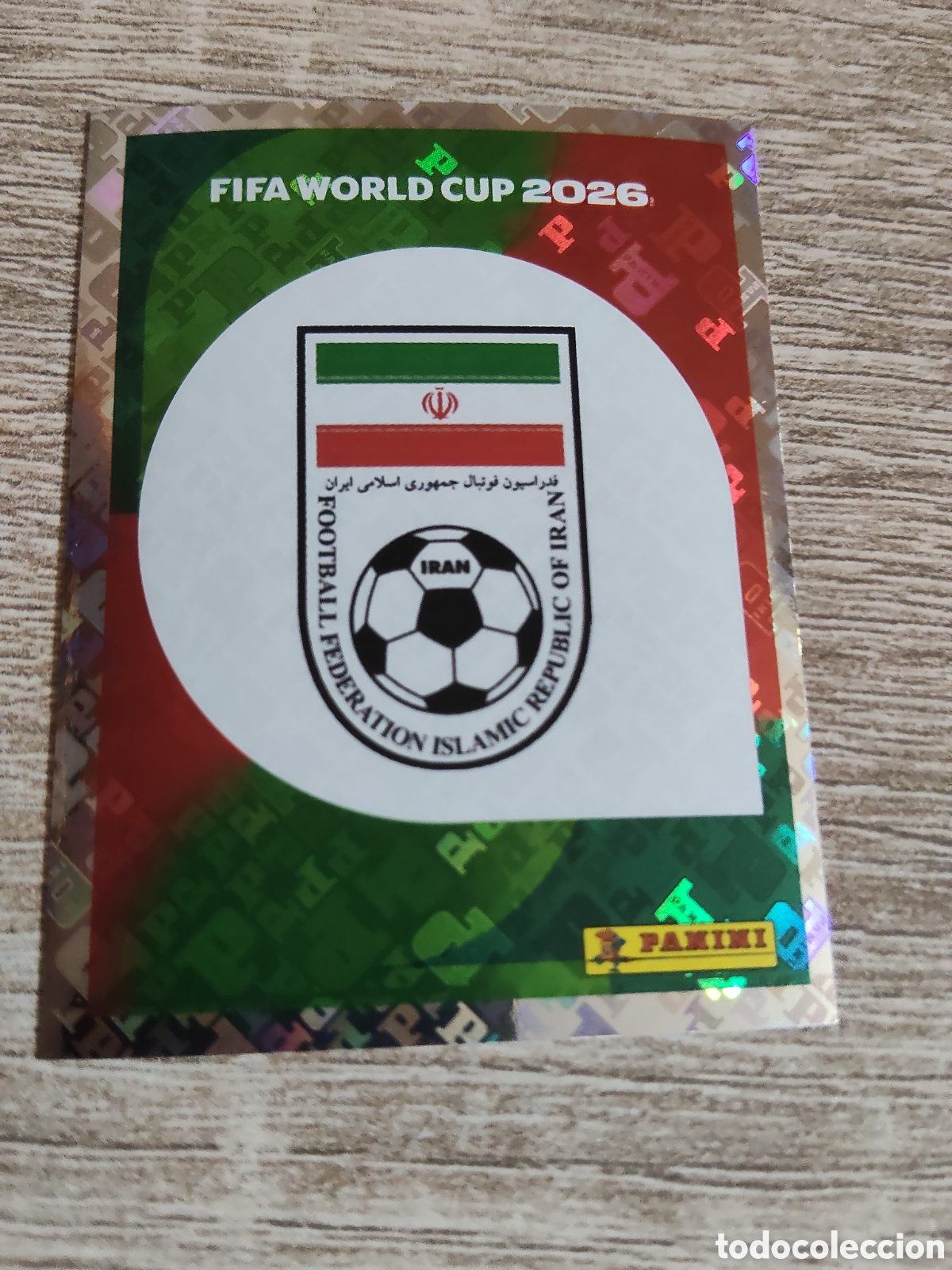 Cromos de F&uacute;tbol: Panini mundial 2026 IRN 1 escudo Ir&aacute;n