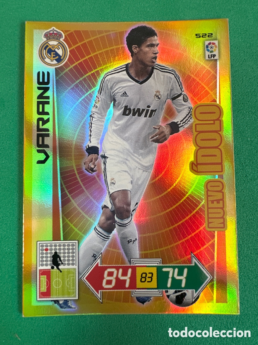 Cromos de F&uacute;tbol: 522 VARANE (R.MADRID) NUEVO &Iacute;DOLO ADRENALYN 2012-13 12 13 TRADING CARD