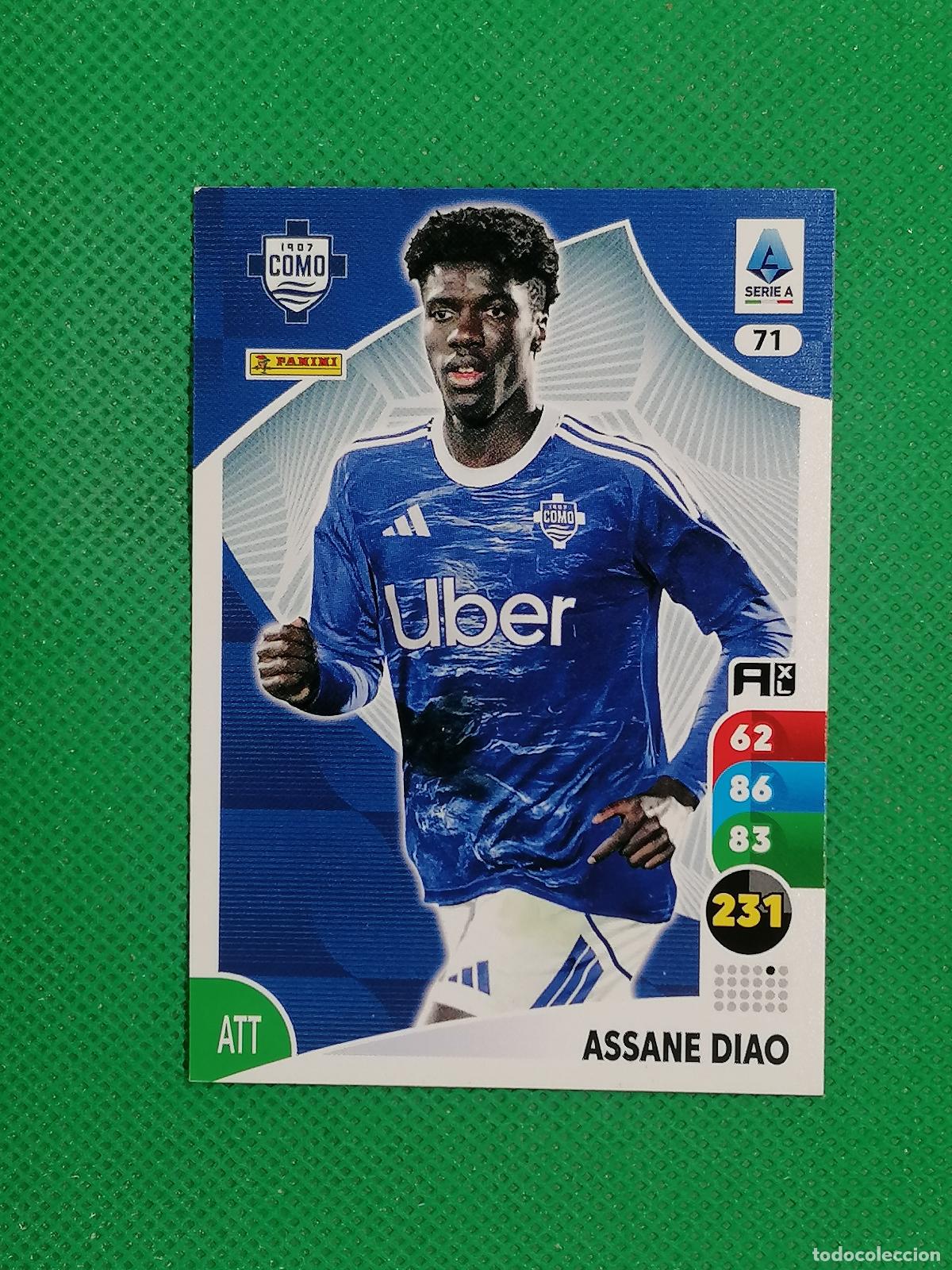 Cartes &agrave; collectionner de Football: 71 ASSANE DIAO COMO ⚽ SERIE A CALCIO ADRENALYN XL 2025 2026 25 26 ⚽