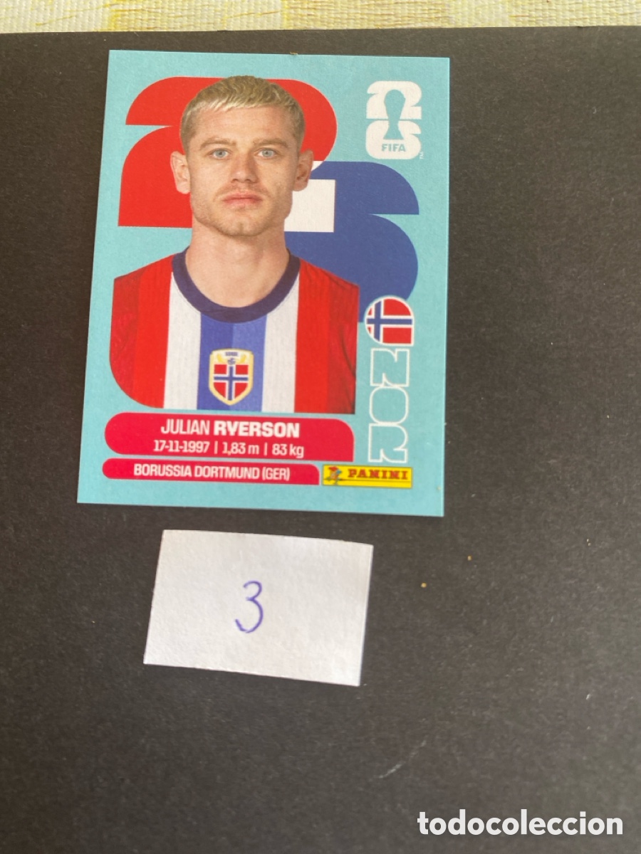 Cromos de F&uacute;tbol: Cromo Noruega Mundial 2026 N* 3 nuevo
