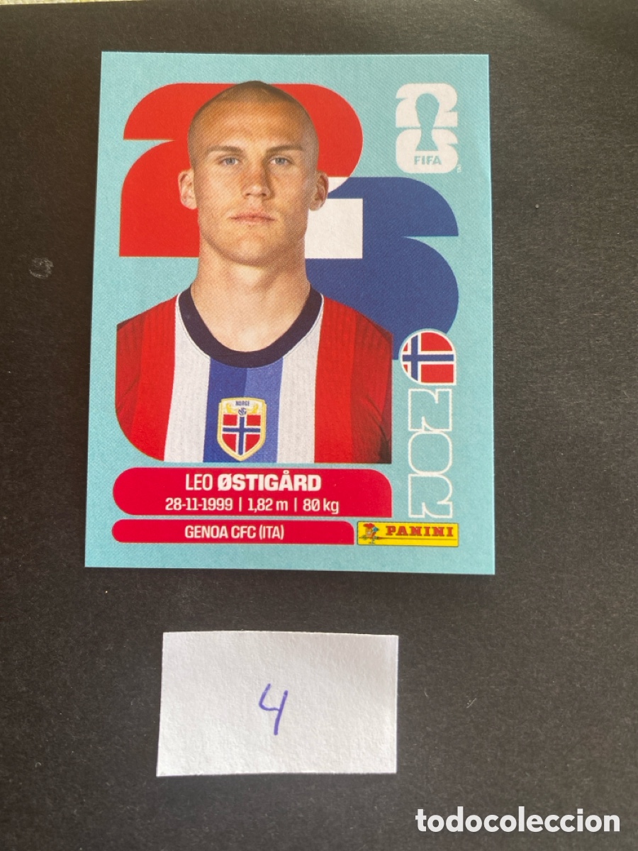 Cromos de F&uacute;tbol: Cromo Noruega Mundial 2026 N* 4 nuevo